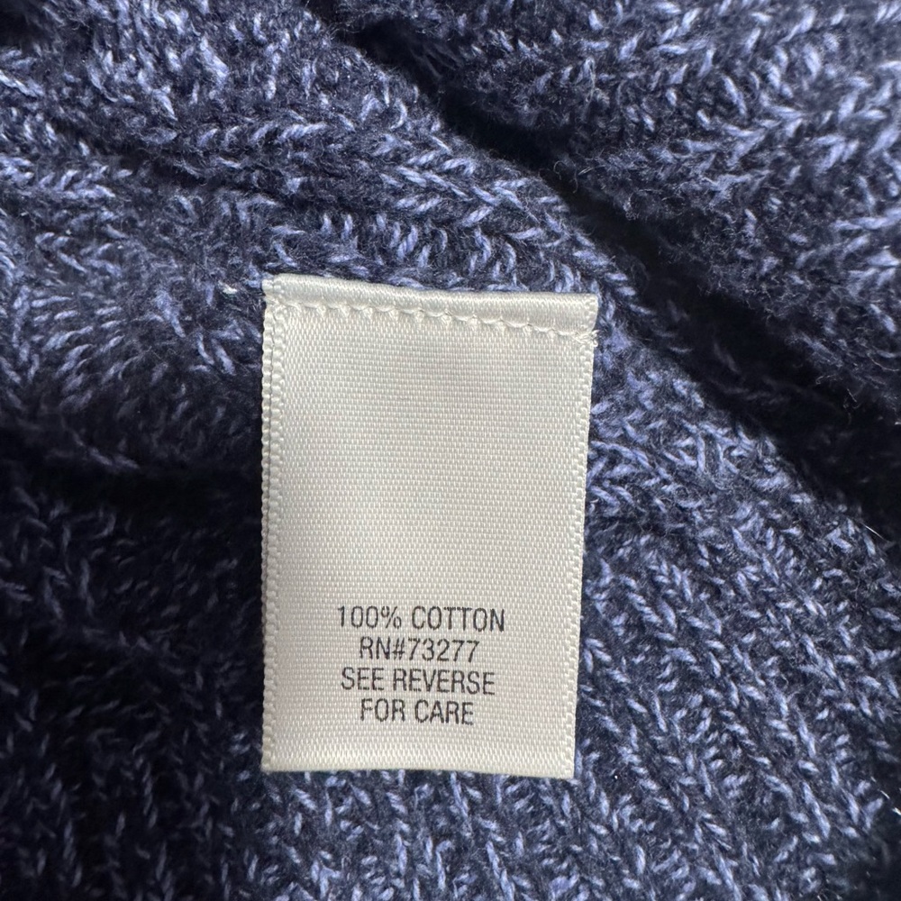 Croft & Barrow Cotton V-Neck Knit Blue Women's Sweater Size M - Picture 7 of 9